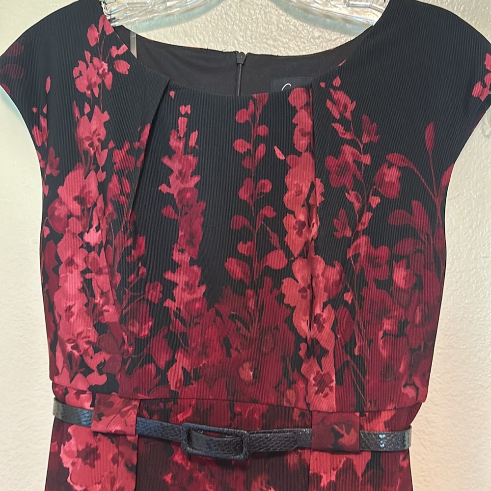 Connected Apparel rose and black sheath cocktail dress - Picture 2 of 5